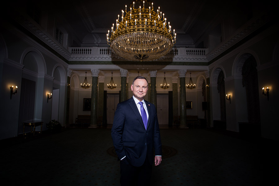 Andrzej Duda, President of Poland, professional image session, Constitution of Poland.