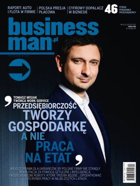 Tomasz Misiak, Work Service CEO. Businessman magazine cover. Business Image photographer in Warsaw, Poland.