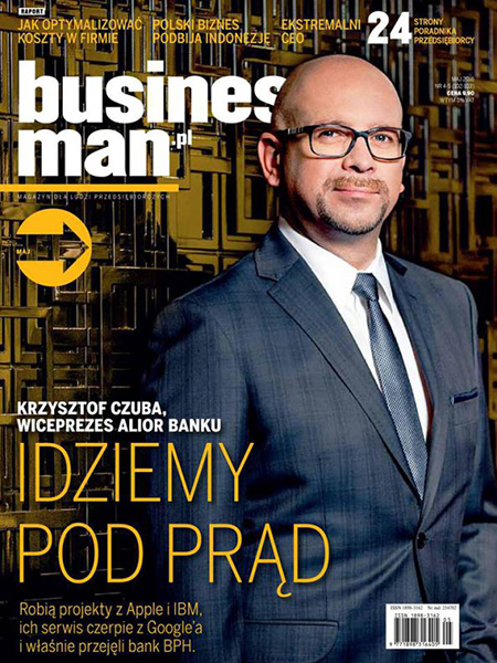 Krzysztof Czuba, Deputy CEO in Alior Bank S.A. Businessman magazine cover. Professional business photo session offer in Warsaw, Poland.