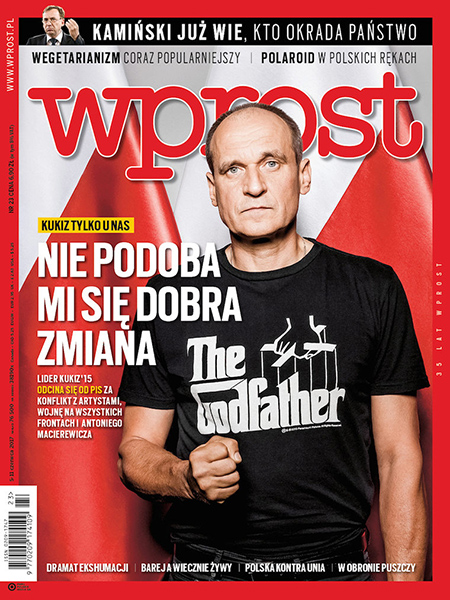 Paweł Kukiz, member of polish parliament and president of the parliamentary club Kukiz'15. Wprost magazine cover. Politician editorial photographer in Warsaw, Poland.